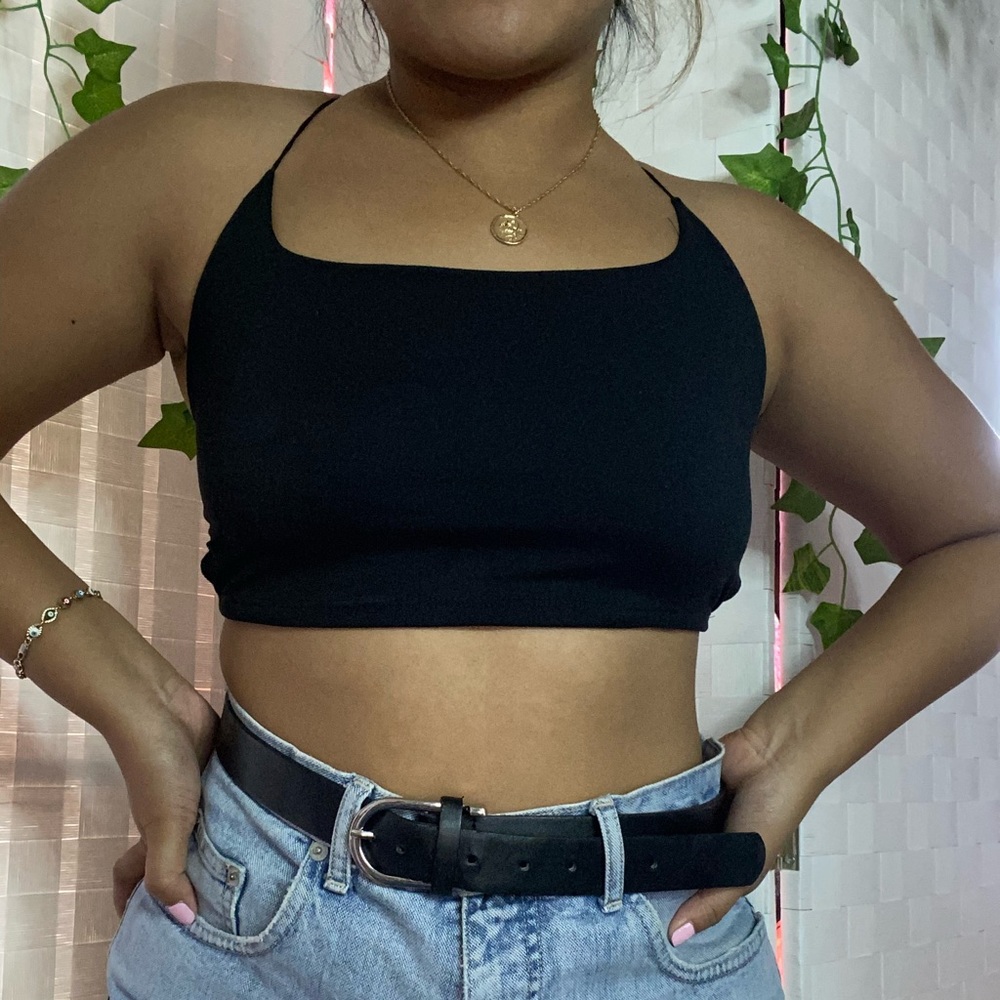 open back crop top